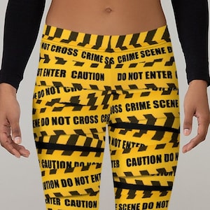 Warning Caution Tape Leggings