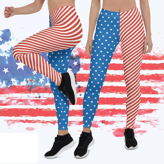 Patriotic American Flag Leggings
