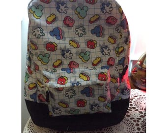 Disney Mickey Mouse White Black Multi-color Backpack