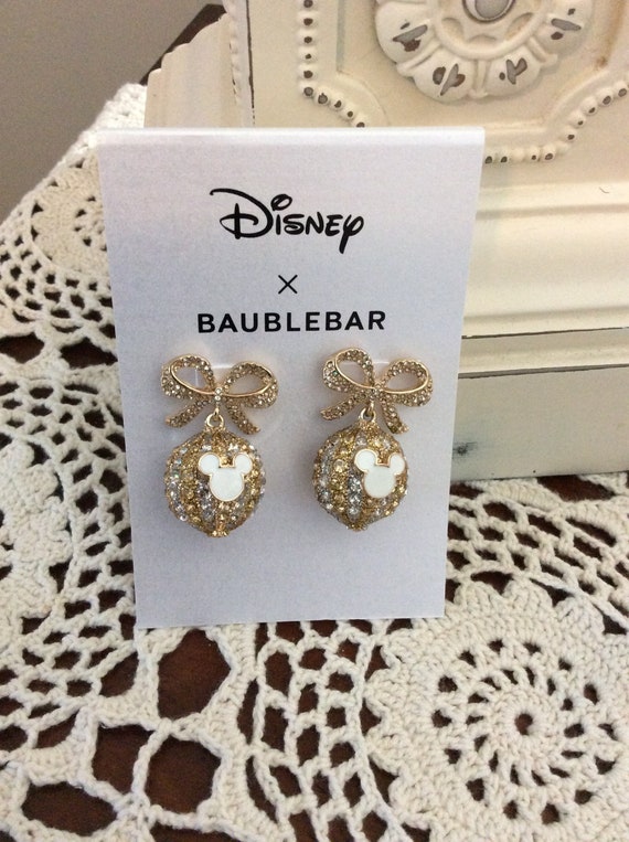 Disney BaubleBar Mickey Mouse Pavé Ornament Earrin