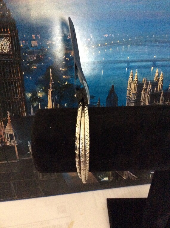 Three Silver Plated Bangle Bracelets - image 1