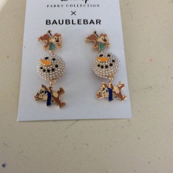 BaubleBar Disney Chip 'n Dale Drop Earrings