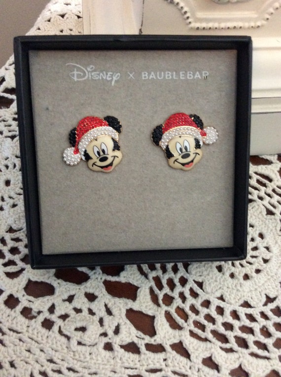 Baublebar Disney Christmas Mickey Santa Crystal & 