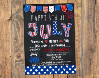 july 4th invitations etsy
