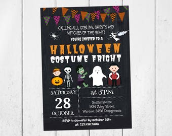 halloween invitation etsy