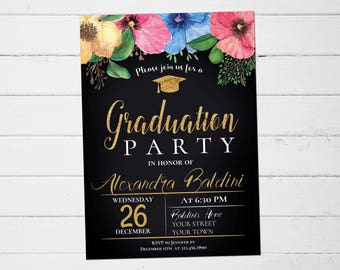 graduation party invitation graduation invitation template etsy