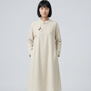 sachin and babi light blue dress Asian Size Floral Print Loose Fit Casual Dress main image 0