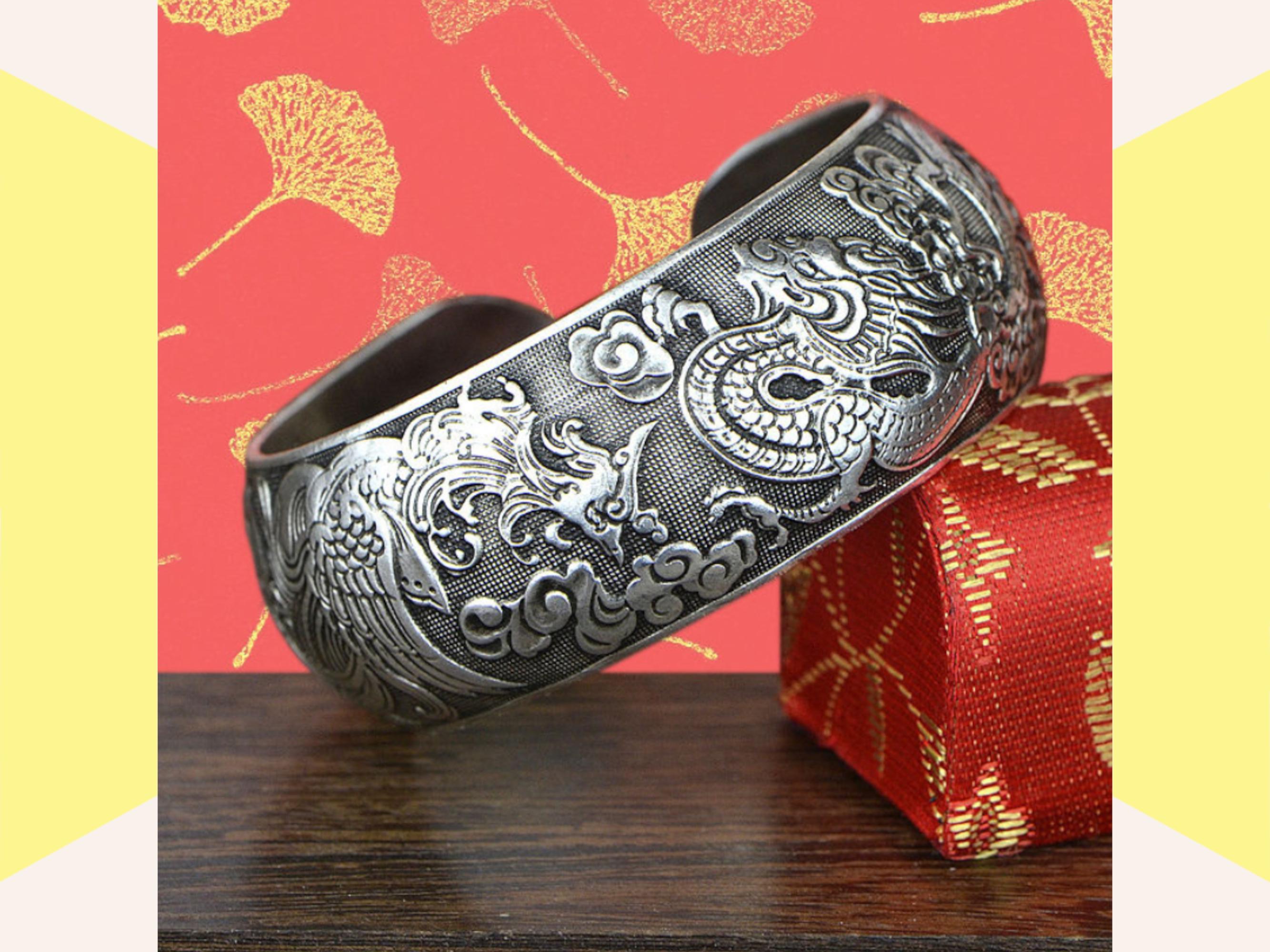 Bracelet Ancien Début 1900 Style Oriental - Argenté - Occasion (broche ?) - À Vérifier
