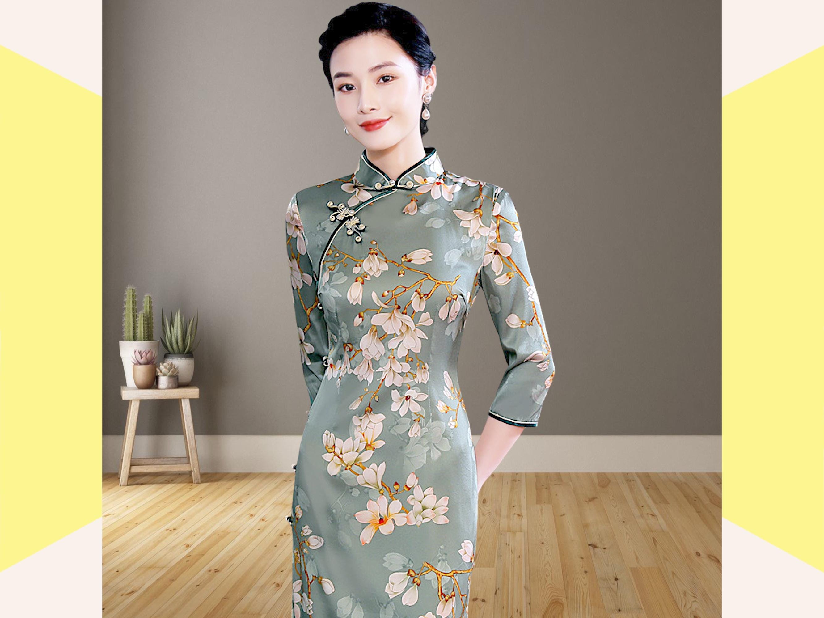 floral print a line midi dress Modal A-Line Midaxi Dress in Floral Print - S