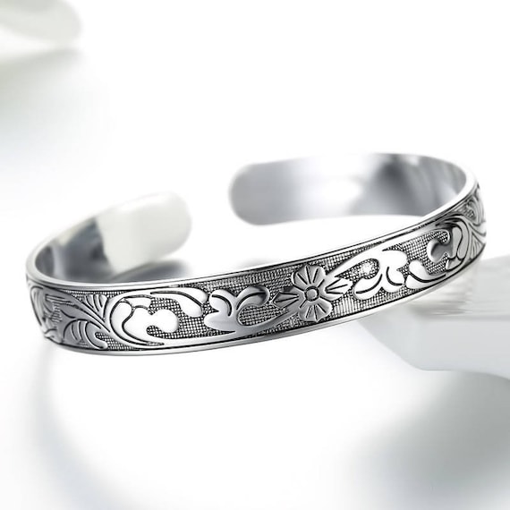 Exotic chinese silver old dragon carve cuff bangle bracelet miao stainless steel Exotic chinese silver old dragon carve cuff bangle bracelet miao stainless steel