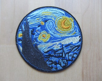 Artist Vincent Van Goghs Starry Night Over the Rhone Painting-Print Design TM School Messenger Bag