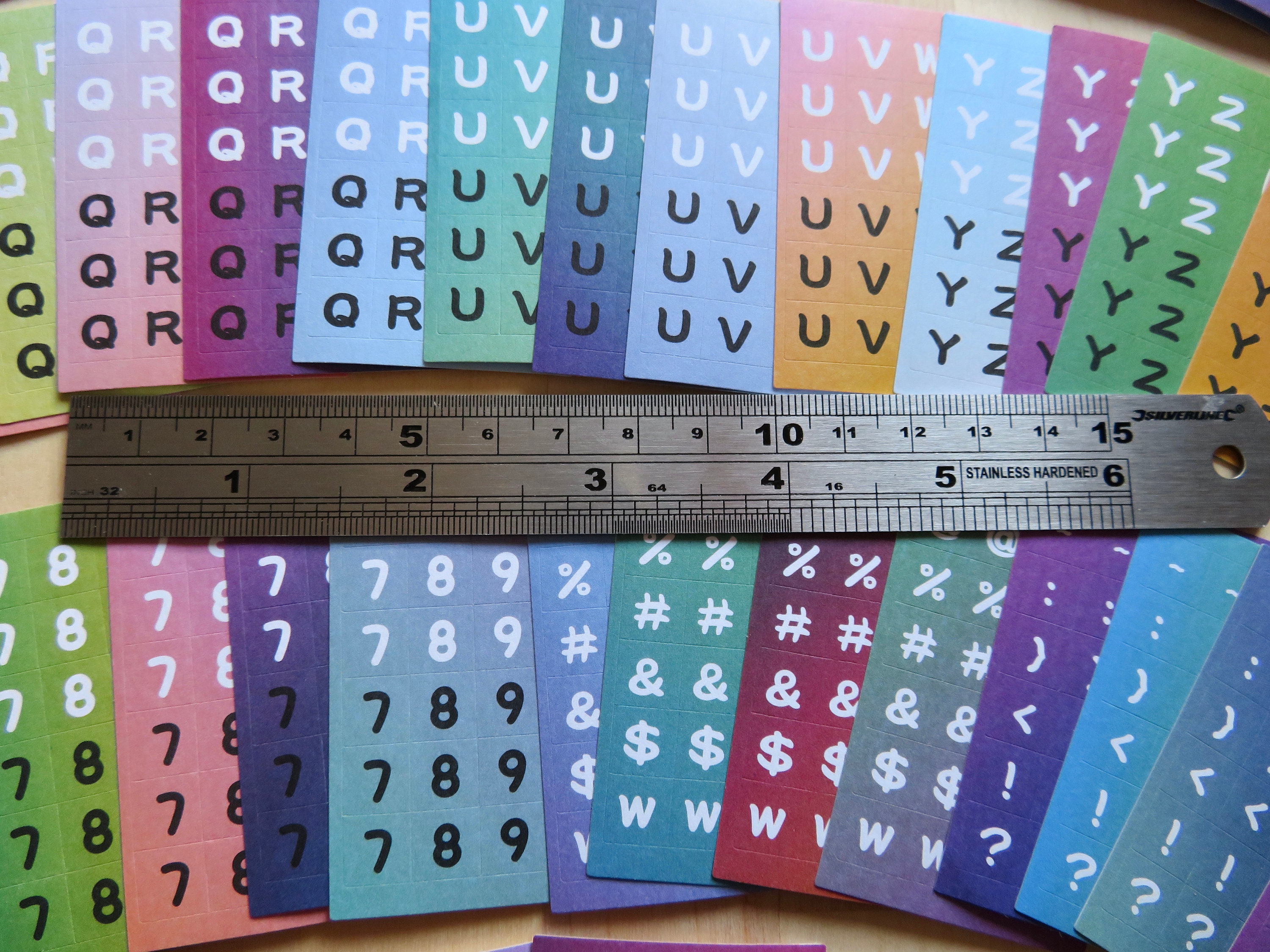 48 Alphabet Letter Number & Symbol Mini Sticker Sheets Etsy