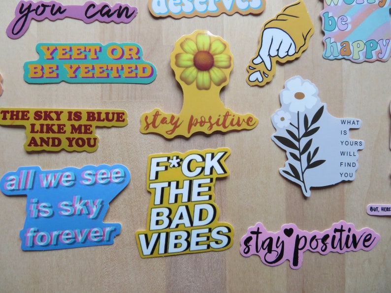 Affirmation Quote Self Care Message Stickers 40 Positive Phrase Word Stickers Support Encouragement Planner BUJO Journal Word Stickers