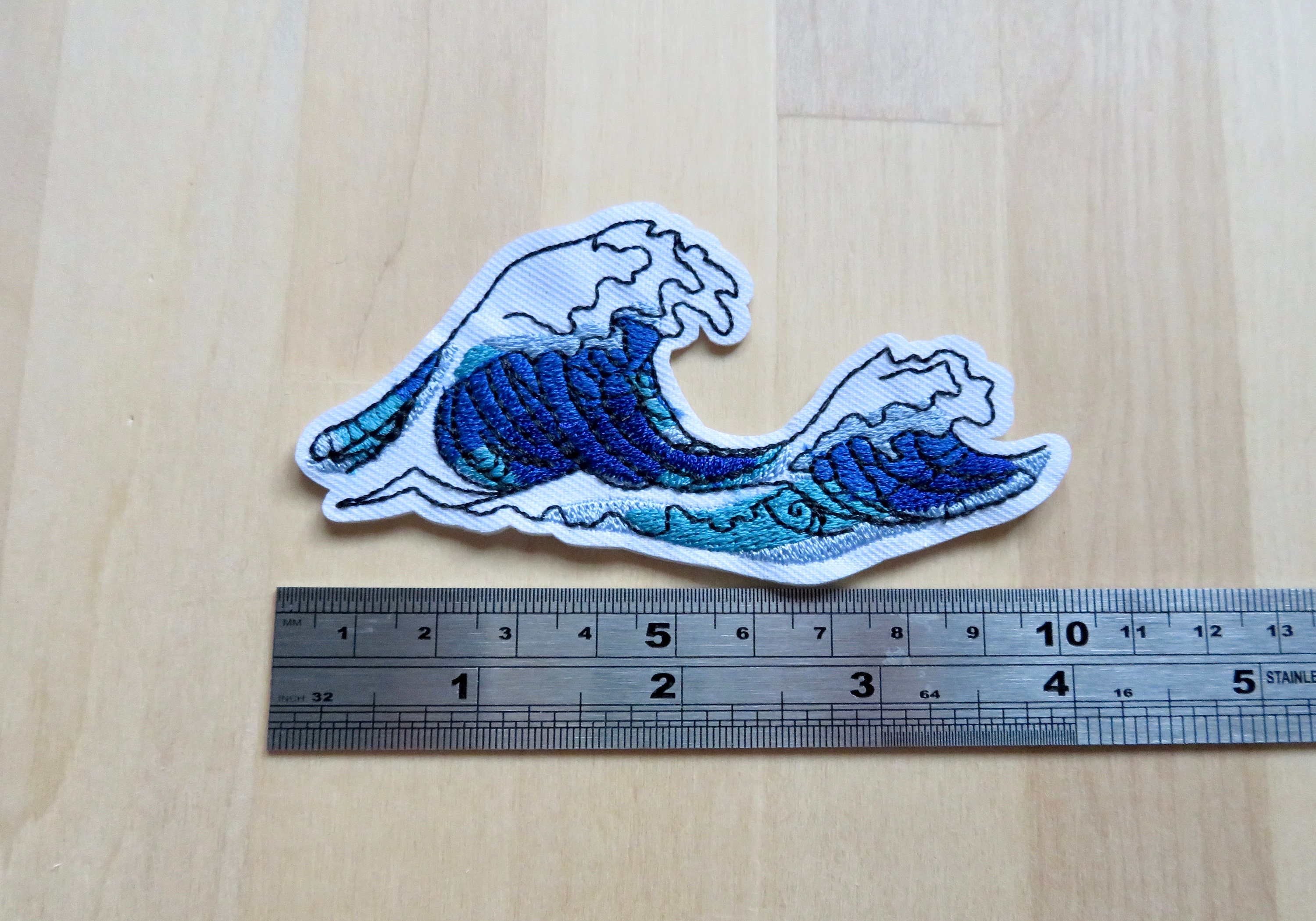Ocean Wave Iron On Patch Embroidered Applique Ocean Patch | Etsy