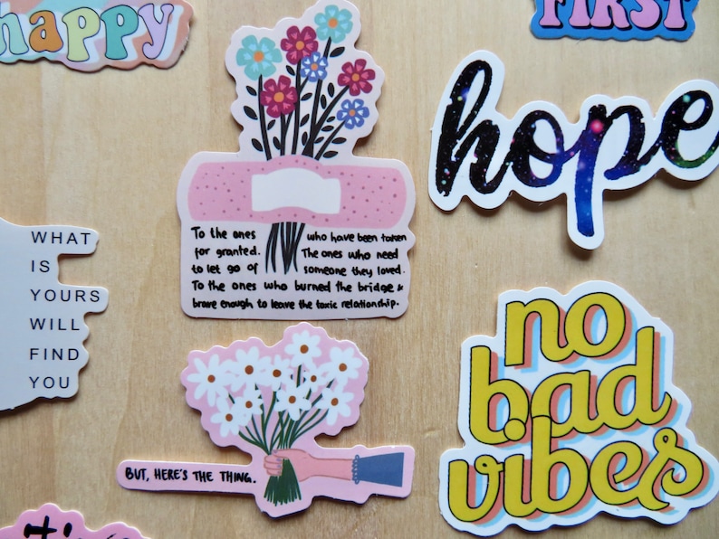 Affirmation Quote Self Care Message Stickers 40 Positive Phrase Word Stickers Support Encouragement Planner BUJO Journal Word Stickers