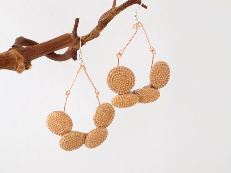 Pink gold rings design buttons with relief points