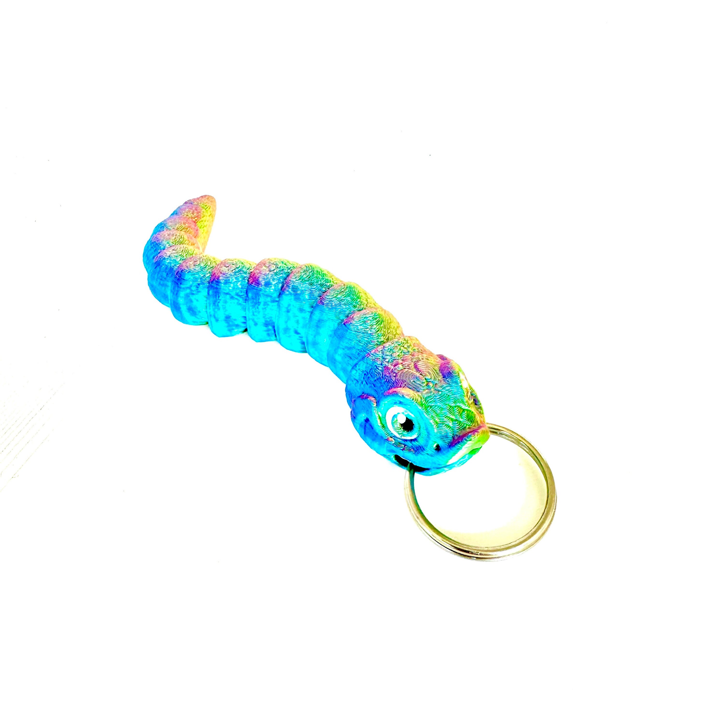 3D Printed Hognose Snake Rainbow Snake Desk Pet Keychain Fidget Toy ...