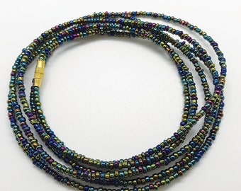 African Galaxy Waist Beads - Belly Beads, Belly Chain Beads, Waist Beads, African Jewelry with Clasps