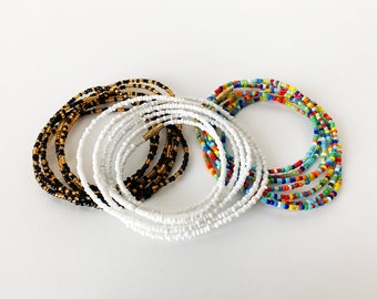 3 Waist Beads Set  - African Waist Beads Set for Weight Loss - With Clasps (FREE SHIPPING)