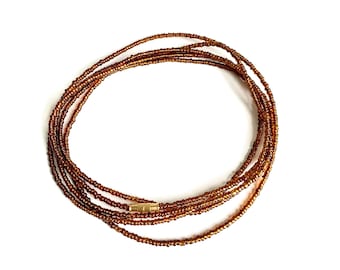 Braune Haut Afrikanische Taillenperlen - Bauchperlen zur Gewichtsabnahme - Mit Verschluss