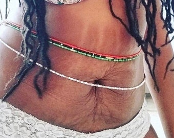African Waist Beads - Assorted Colors - Belly Beads - With Clasps