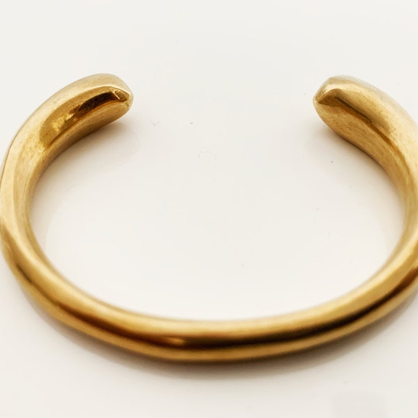 Brass Cuff Rustic Solid Brass Bracelet - Brass Boho Jewelry