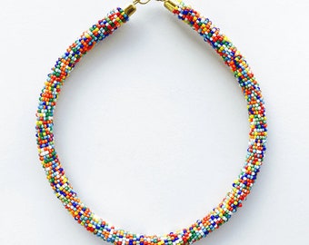 Multi Color Mix Choker Necklace