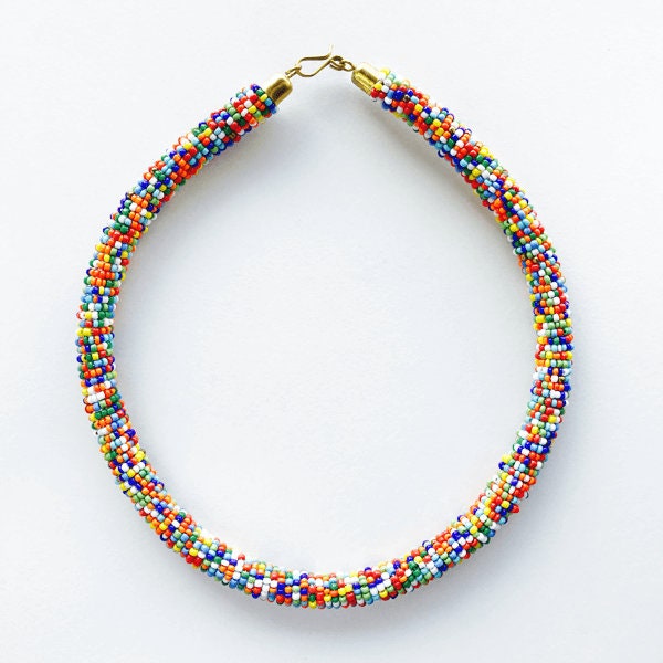 Multi Color Mix Choker Necklace