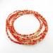 Gold & Red Waist Beads - African Waist Beads - Belly Chain for Weight Loss - With Clasps 