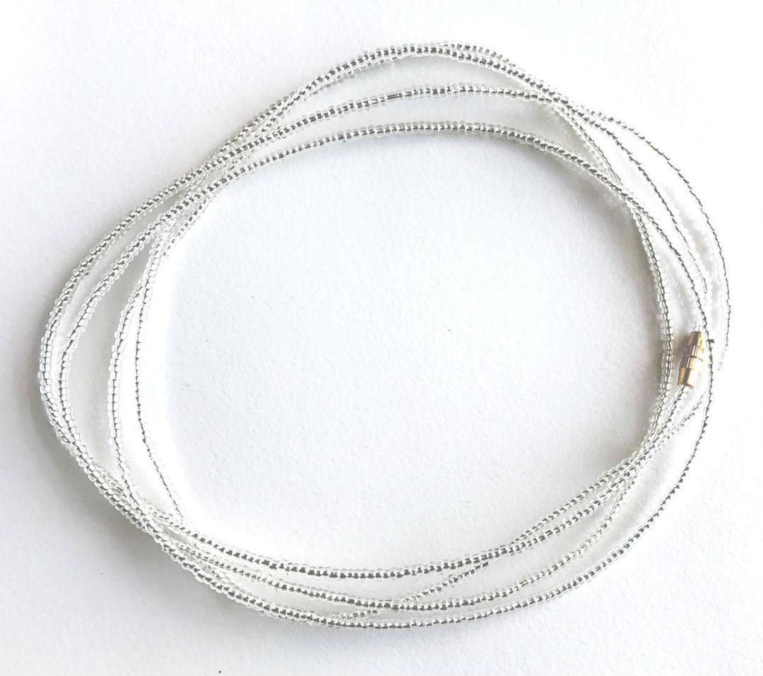 Crystal Clear Waist Beads, Waist Beads for Weight Loss, African Waist