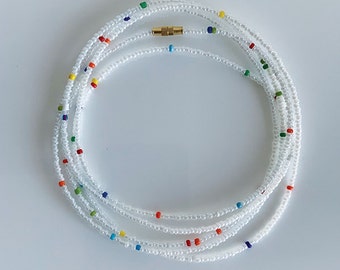 Purity African Waist Beads - African Waist Beads - Belly Beads - With Clasps