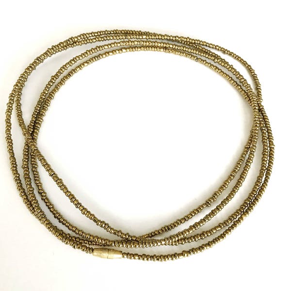 Gold African Waist Beads - Waist Beads - Belly Chain - Belly Beads - With Clasps