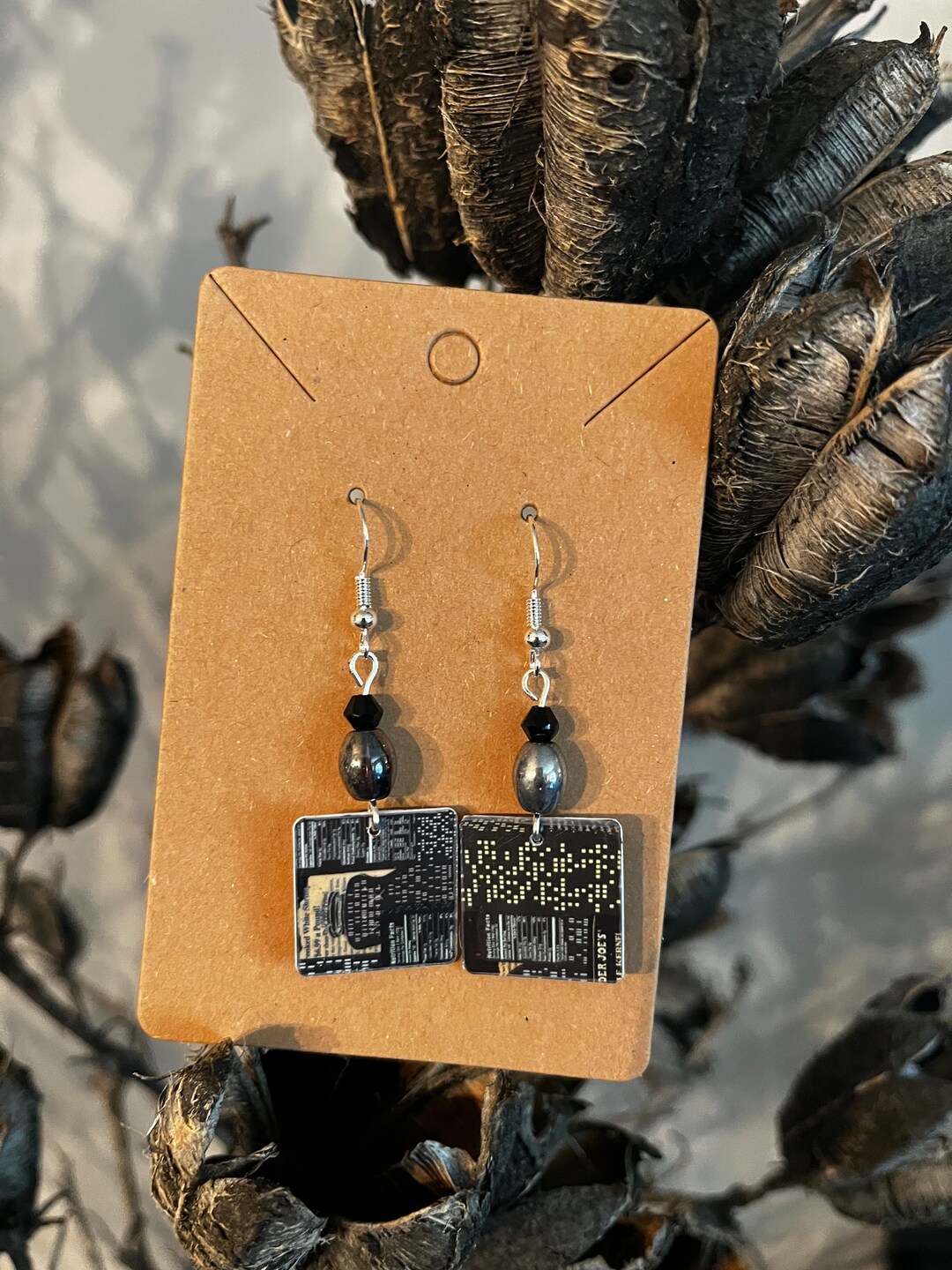 Upcycled Cityscape Trader Joes Gift Card Dangle Earrings Etsy Upcycled cityscape trader joes gift card dangle earrings etsy