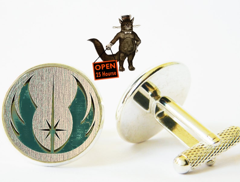 Star wars jewelry Star wars accessory Jedi cufflinks Star wars jedy cuff link cufflink Men Jewelry Star wars cufflinks