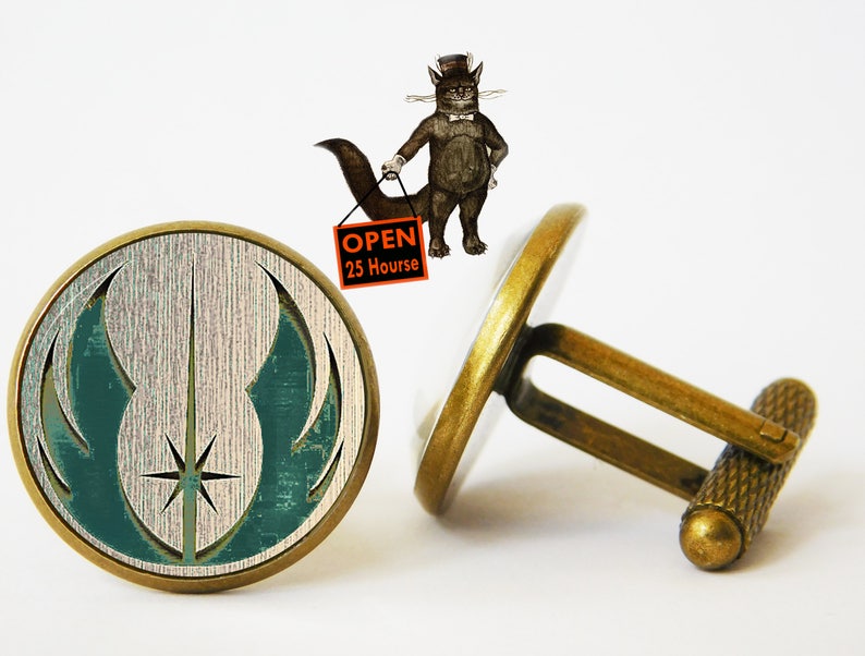 Star wars jewelry Star wars accessory Jedi cufflinks Star wars jedy cuff link cufflink Men Jewelry Star wars cufflinks