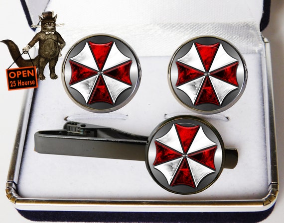 RESIDENT EVIL BLUE UMBRELLA CORPORATION MENS CUFFLINKS CUFF LINKS GIFT