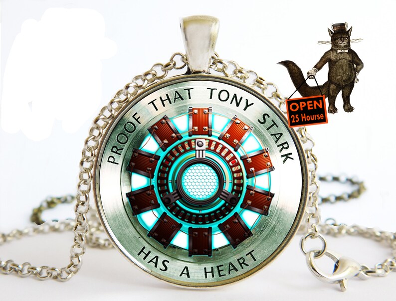 Arc reactor pendant necklace for man men Boy guy jewelry superhero iron hero pendant necklace husband friend gift gifts