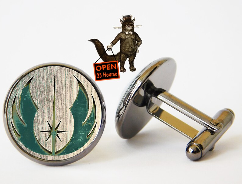 Star wars jewelry Star wars accessory Jedi cufflinks Star wars jedy cuff link cufflink Men Jewelry Star wars cufflinks