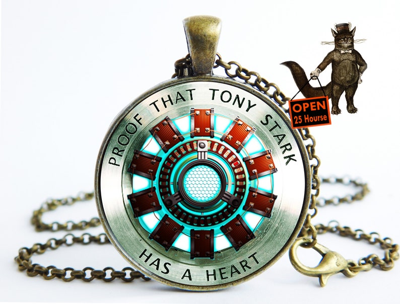 Arc reactor pendant necklace for man men Boy guy jewelry superhero iron hero pendant necklace husband friend gift gifts