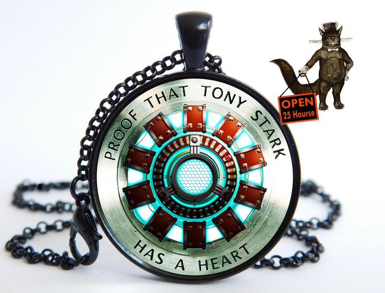 Arc reactor pendant necklace for man men Boy guy jewelry superhero iron hero pendant necklace husband friend gift gifts