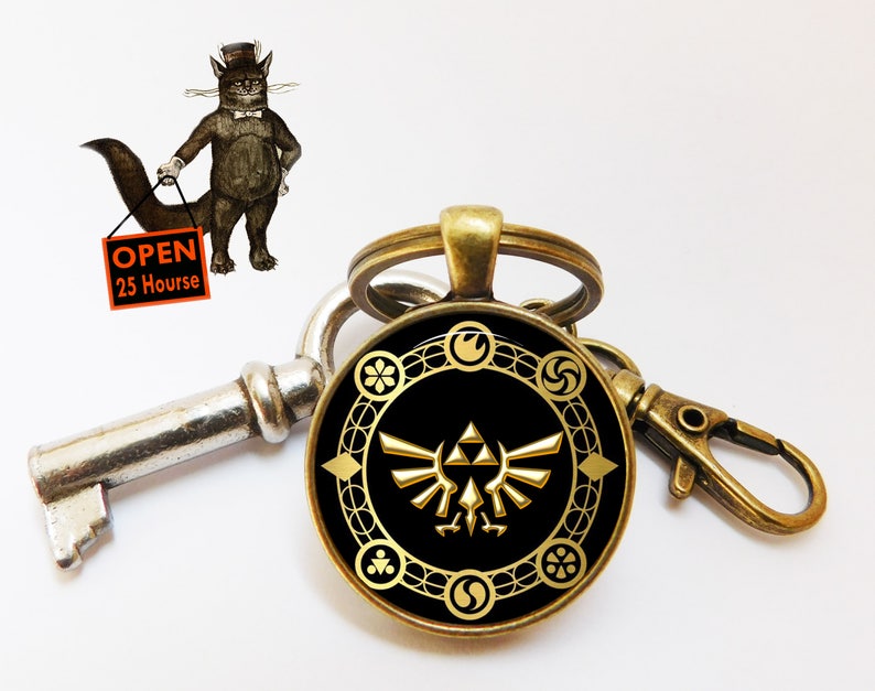 Legend of Zelda Keychain Zelda Triforce Keychain Zelda Etsy