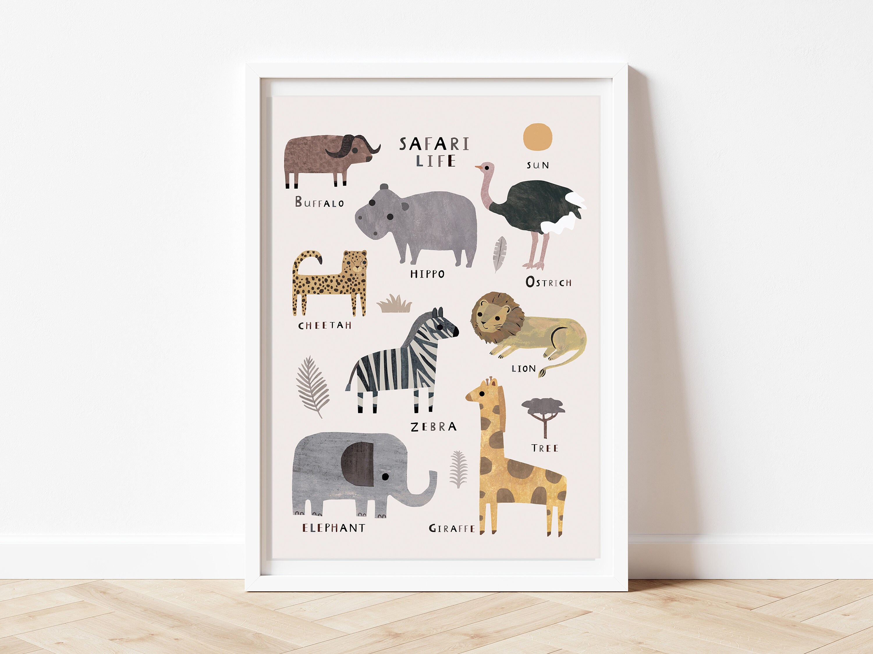 Safari Tiere Kinderzimmer Druck Kinderzimmer Kinder-Dekor | Etsy