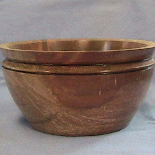 Sapote Bowl with pyrography, accent and texturing.