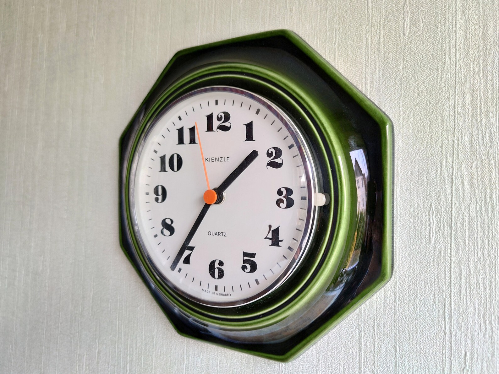 KIENZLE Ceramic Wall Clock Made in Germany 60s Mid Century Etsy