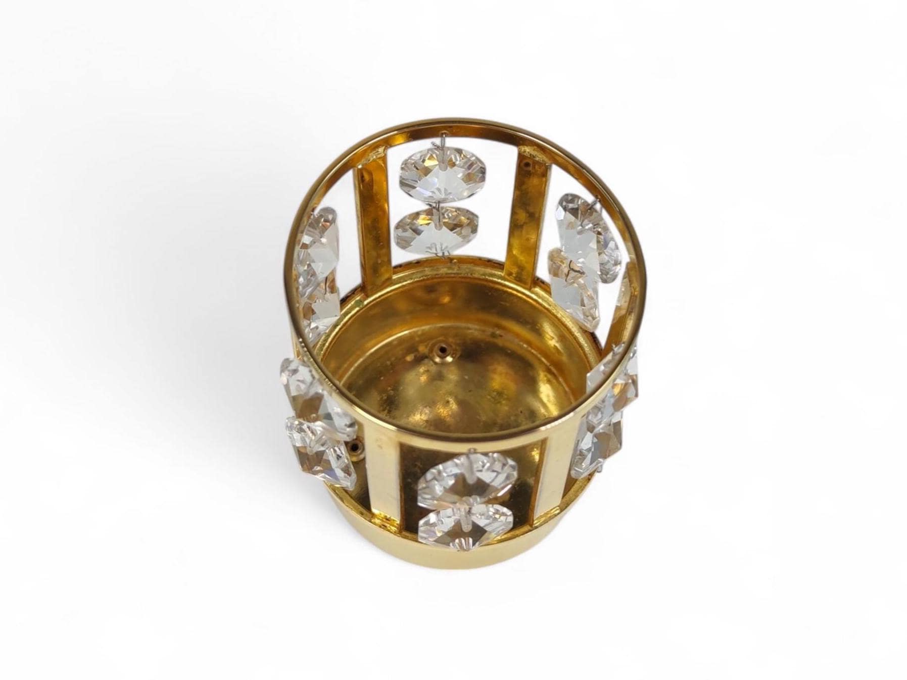 LOVSJO スウェーデン製 24K ゴールドメッキ クリスタル キャンドル