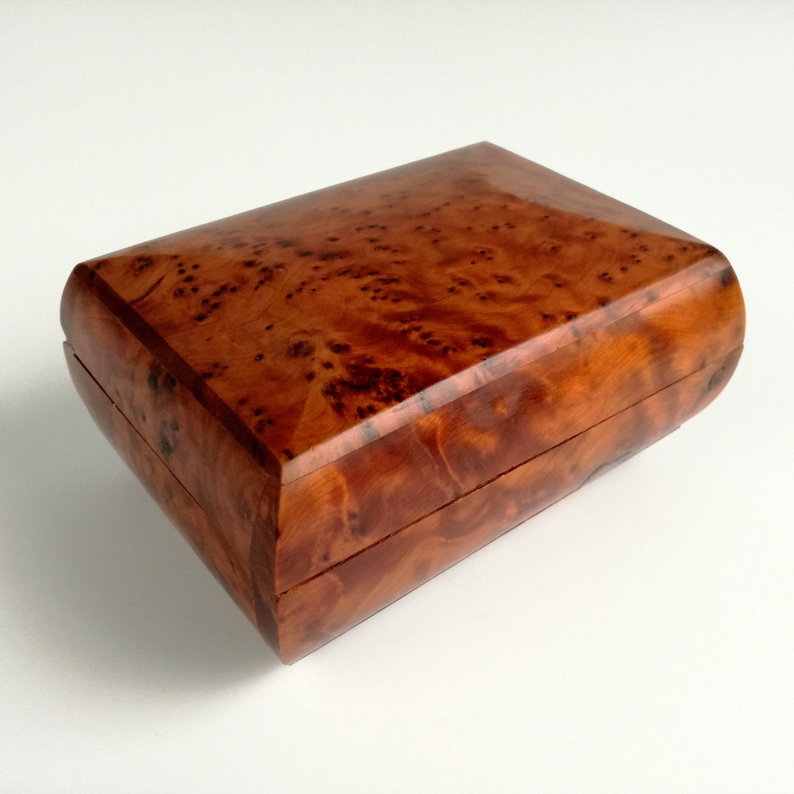 Vintage Burl Wood Box Handcrafted Thuya Wood Box Moroccan Etsy