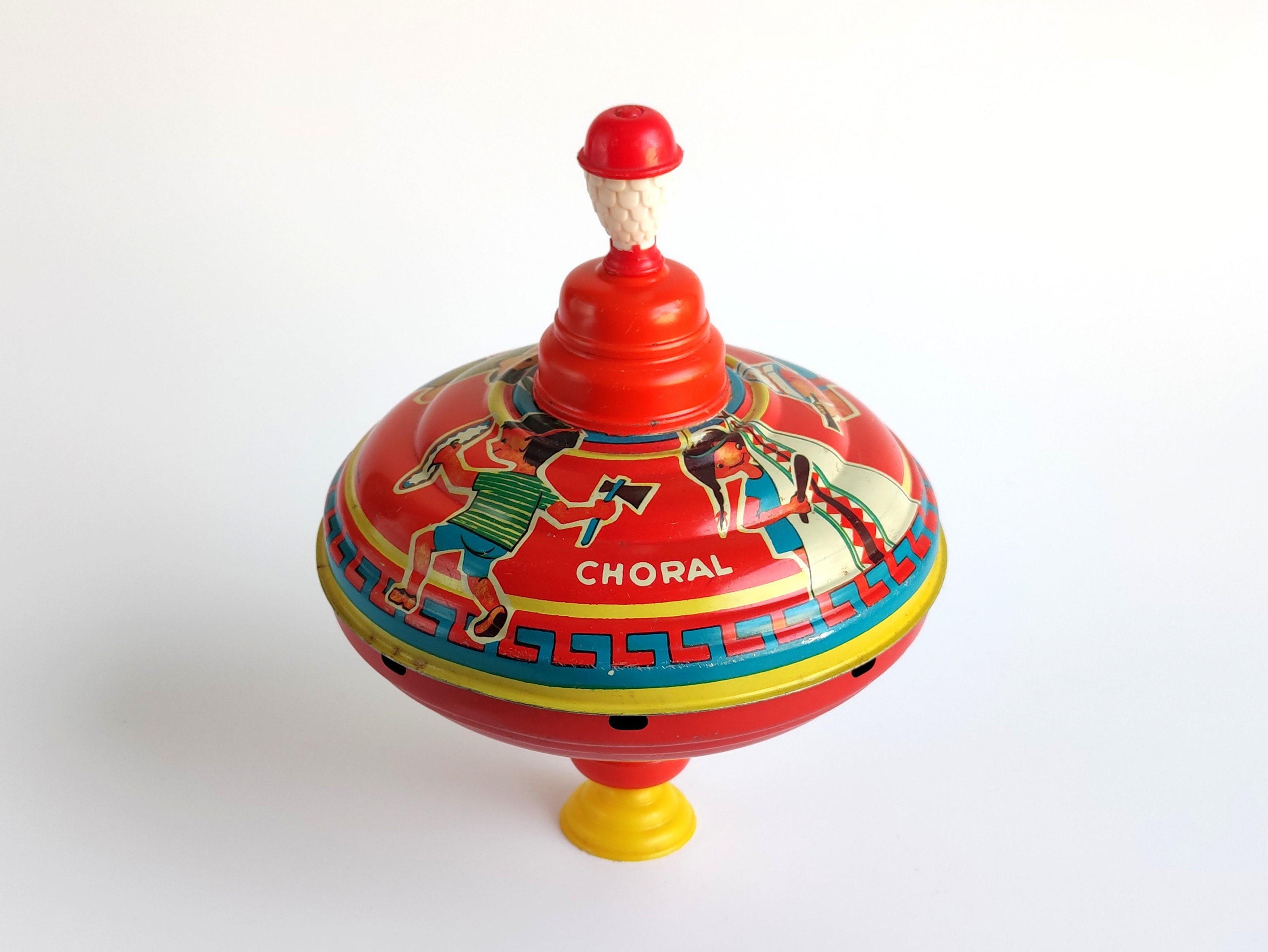 FUCHS CHORAL Tin Litho Spinning Top Western Germany 60s - Etsy