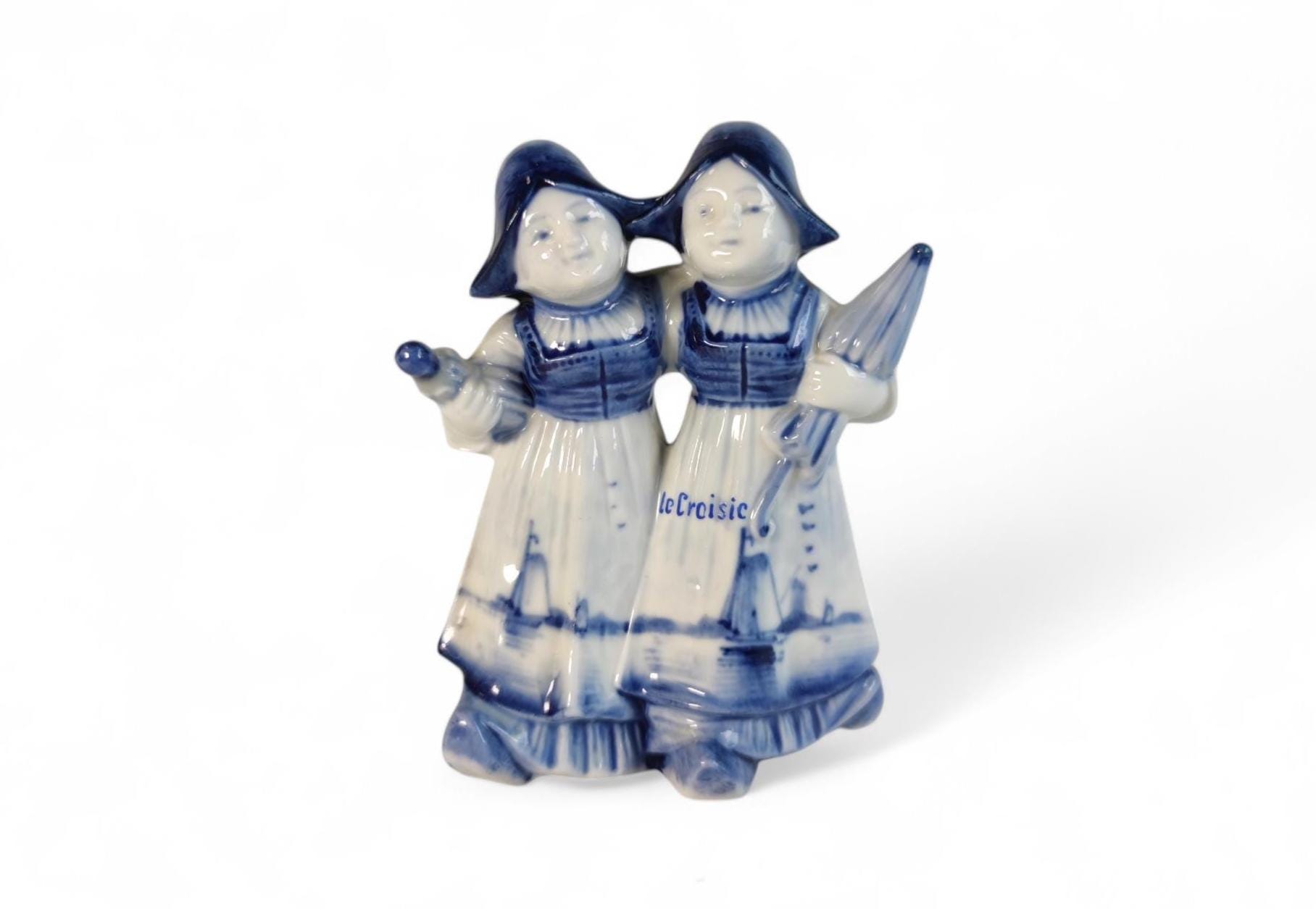 Statuette Figurine Delft petit couple d'amoureux en porcelaine - Décoration