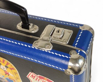 Vintage 90s Disney Mickey Suitcase, Mickey's World Tour 1001