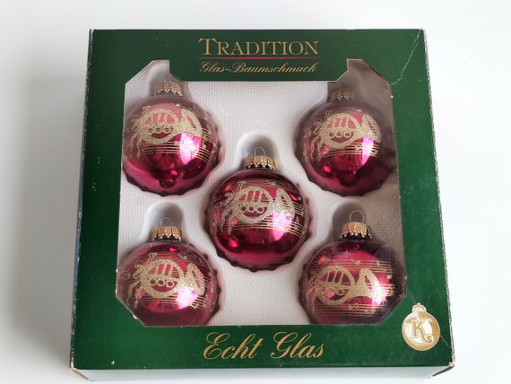 West Germany Krebs & Sohn Christmas Tree Ornaments, TRADITION Set